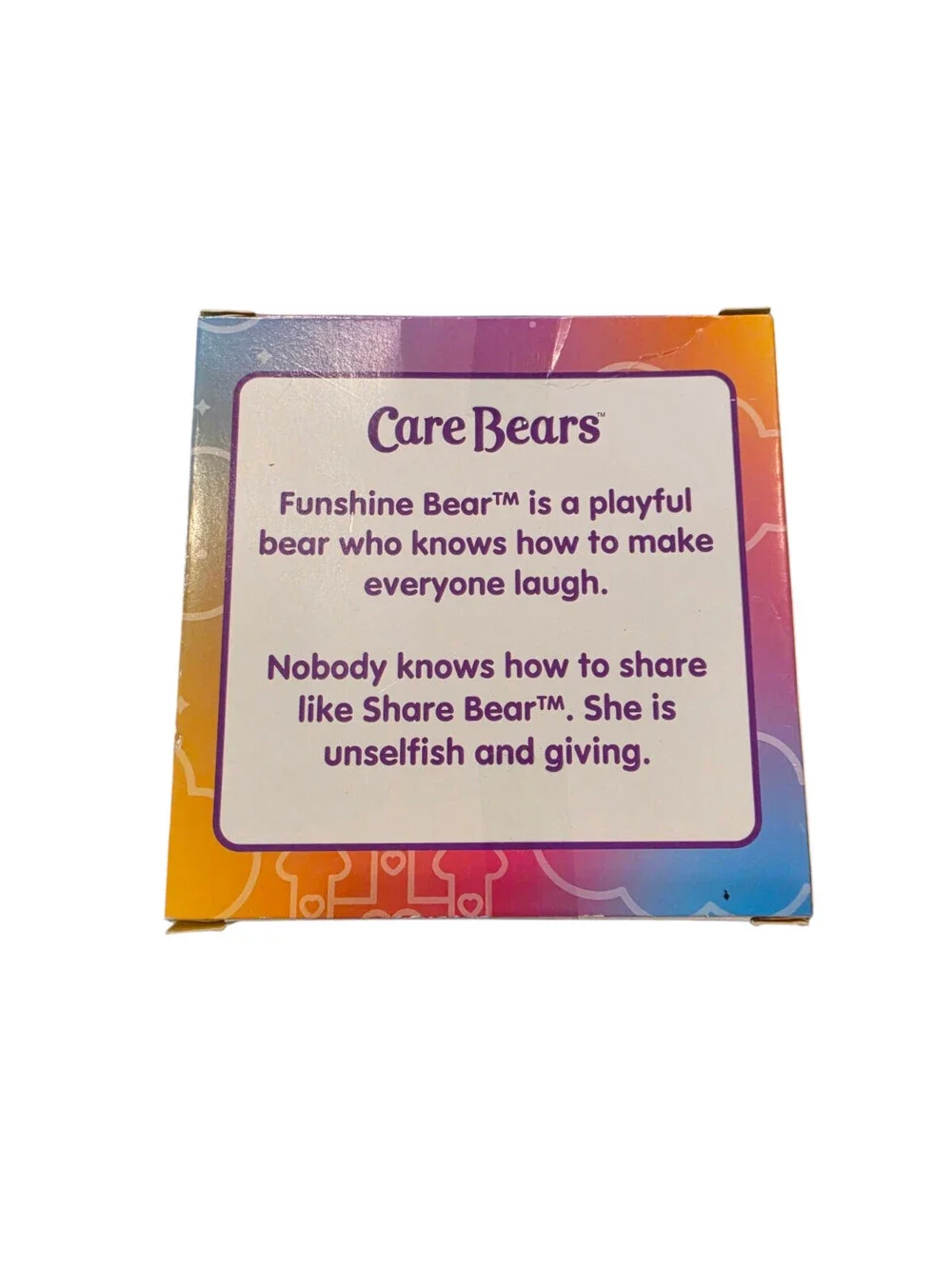 Care Bears Flocked Funshine Bear And Share Bear 2-Count (NEW IN BOX)
